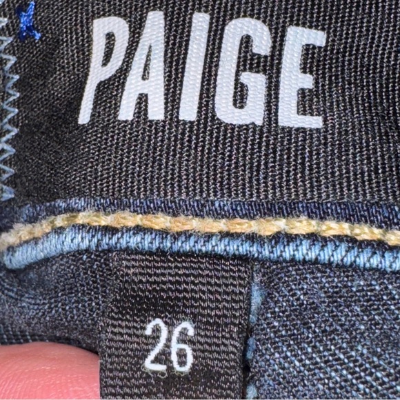 Paige Skyline Skinny Jeans Women’s 26 Dark Wash Mid Rise Stretch Denim - Picture 4 of 6